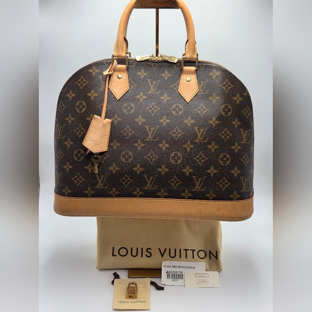 LOUIS VUITTON ALMA MM MONOGRAM M40878 FREE POSHMARK AUTHENTICATION!